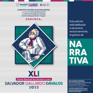 Convocatoria al Premio Nacional de Literatura Joven Salvador Gallardo Dávalos 2023